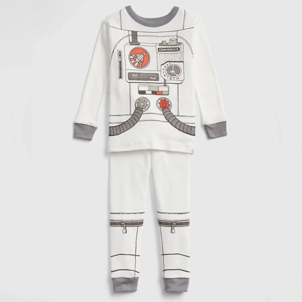 Gap‎ Baby & Toddler Astronaut Long Sleeve 2 Piece PJ Set